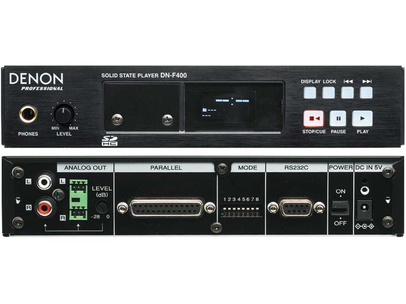 DENON DN-F400/RC-F400S专业安装固态音频播放器和热启动遥控器